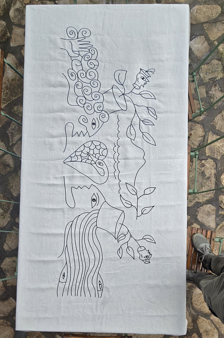 Embroidered Linen Tablecloth – BOUKORNINE