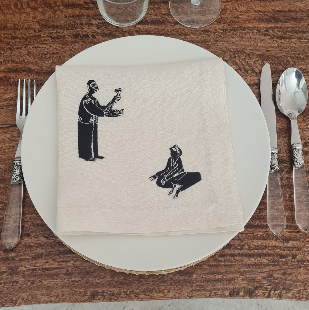 Serviettes de table en lin MEDINA - MASHMOUM