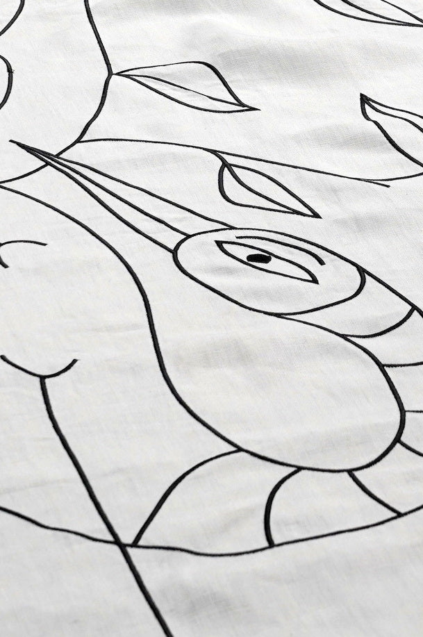 Embroidered Linen Tablecloth – ASFOUR