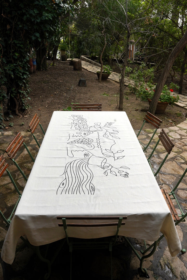 Embroidered Linen Tablecloth – BOUKORNINE