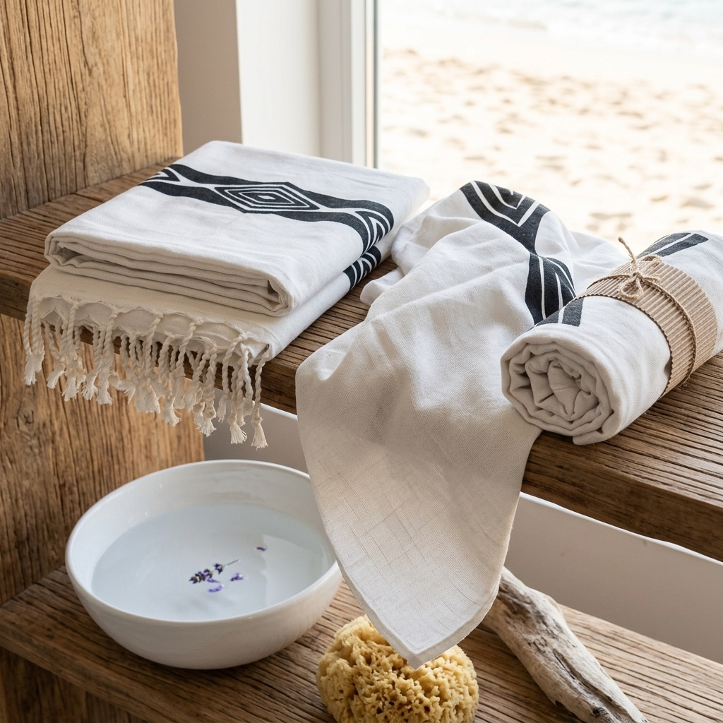 Serviette de plage 100% coton BANDA