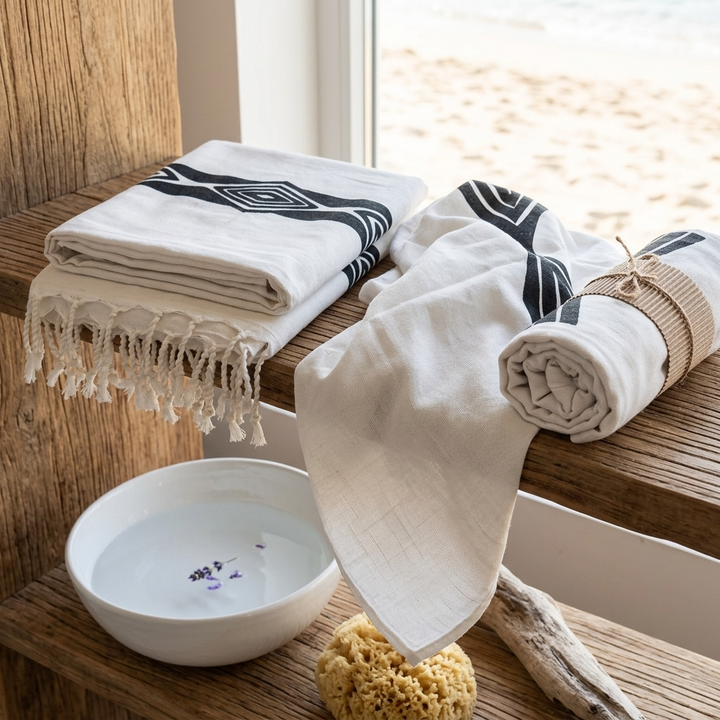 Serviette de plage 100% coton BANDA