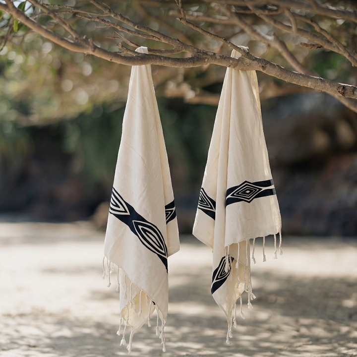 Serviette de plage 100% coton BANDA