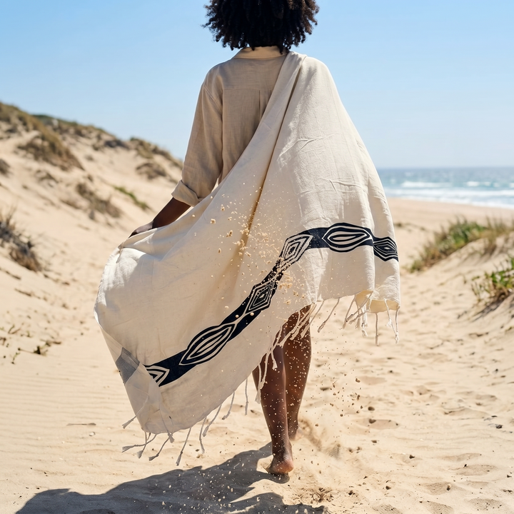Serviette de plage 100% coton BANDA